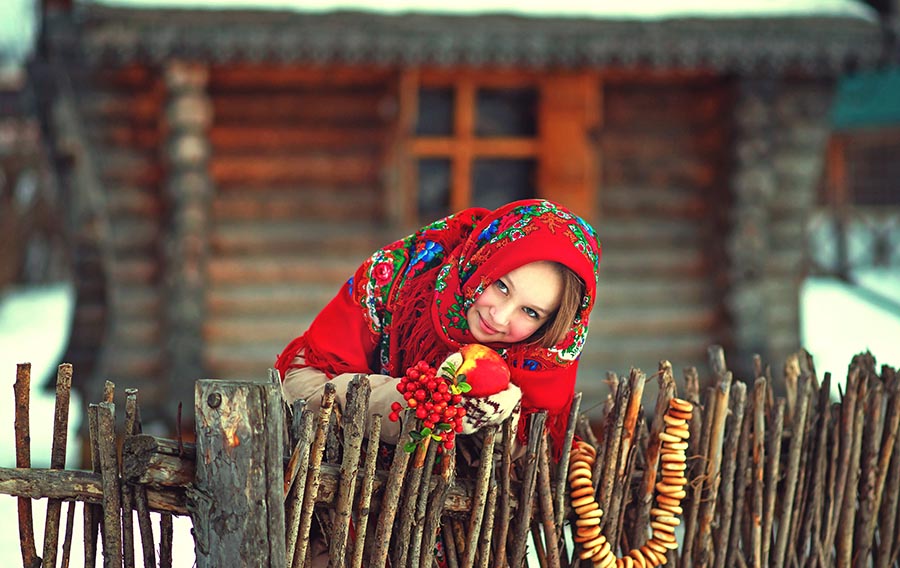 Sexy girl Women in Slavic costumes in Port Vila